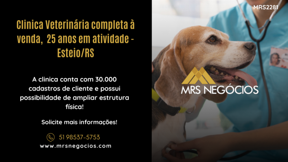 Clinica Veterinária completa à venda,  25 anos em atividade – Esteio/RS