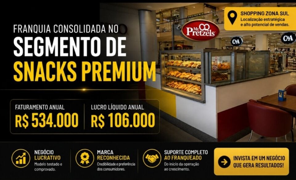 OPORTUNIDADE NA ZONA SUL – OPERAÇÃO CONSOLIDADA EM SHOPPING
