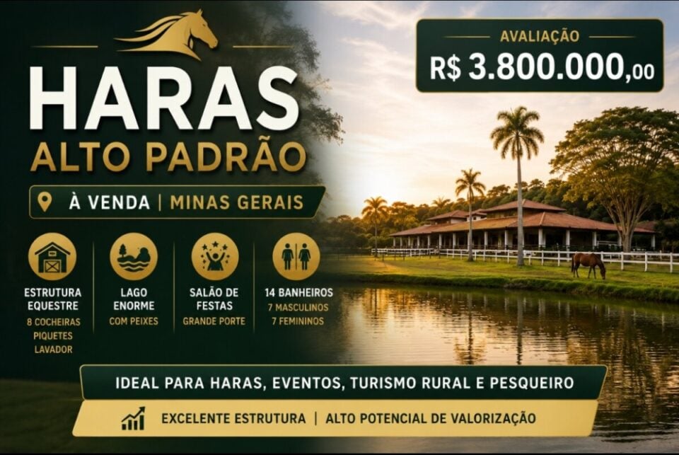 HARAS DE ALTO PADRÃO À VENDA – MINAS GERAIS