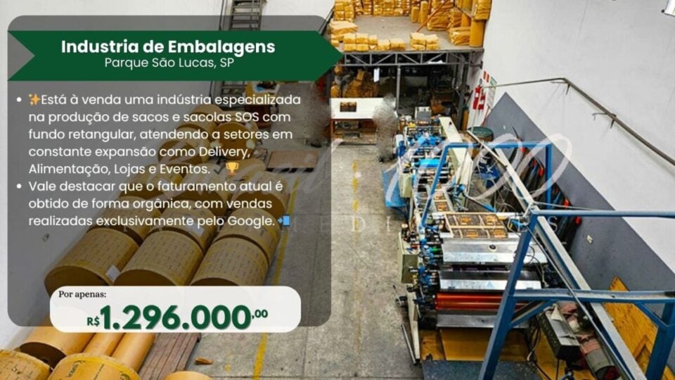 Industria de Embalagens localizada no Parque São Lucas, SP