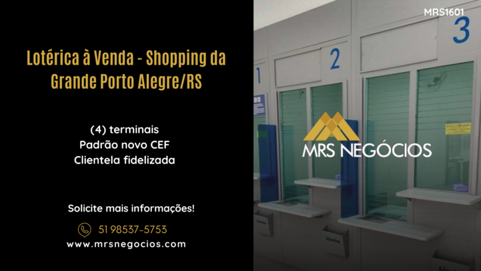 Lotérica à Venda – Shopping da Grande Porto Alegre/RS