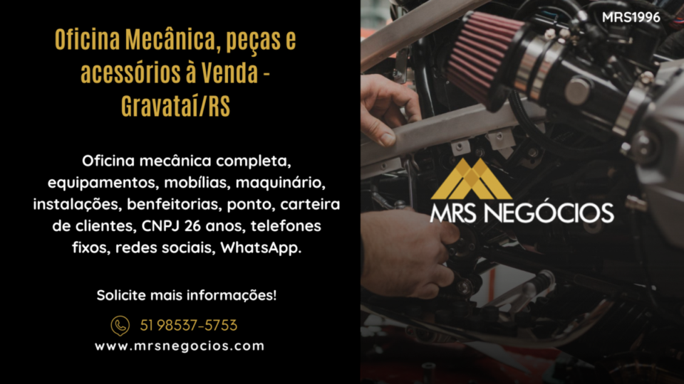 Oficina Mecânica, peças e acessórios à Venda – Gravataí/RS