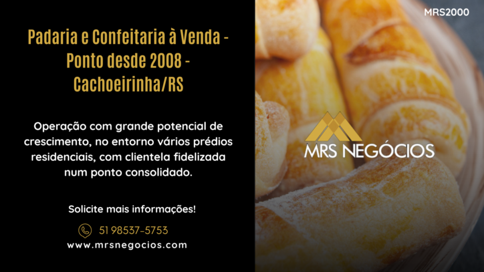 Padaria e Confeitaria à Venda – Ponto desde 2008 – Cachoeirinha/RS