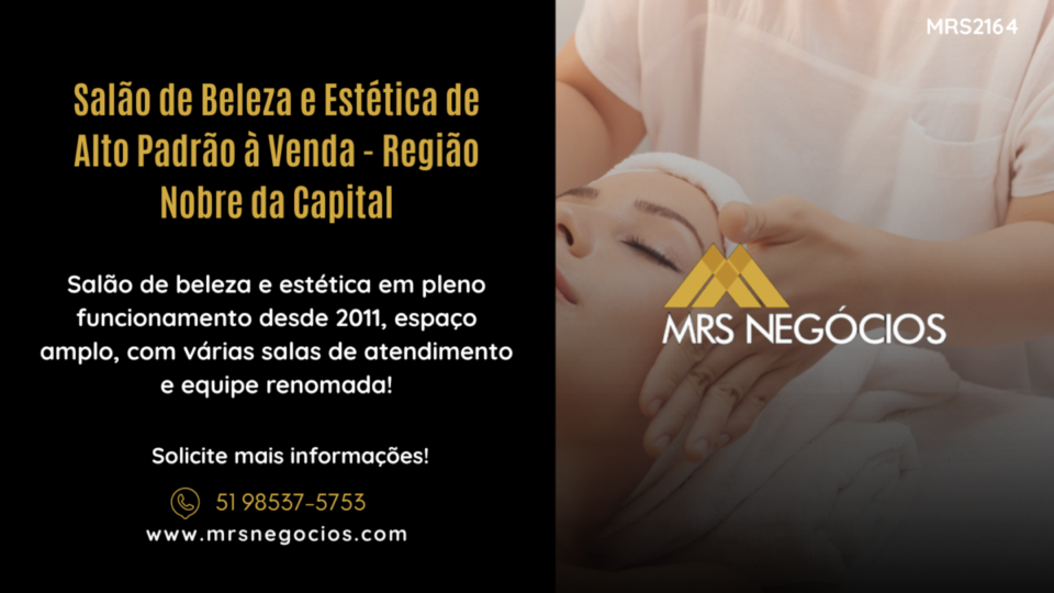 Salão de Beleza e Estética de Alto Padrão à Venda – Região Nobre da Capital