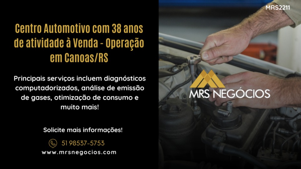 Centro Automotivo com 38 anos de atividade à Venda – Operação em Canoas/RS