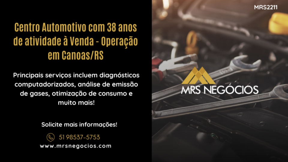 Centro Automotivo com 38 anos de atividade à Venda – Operação em Canoas/RS