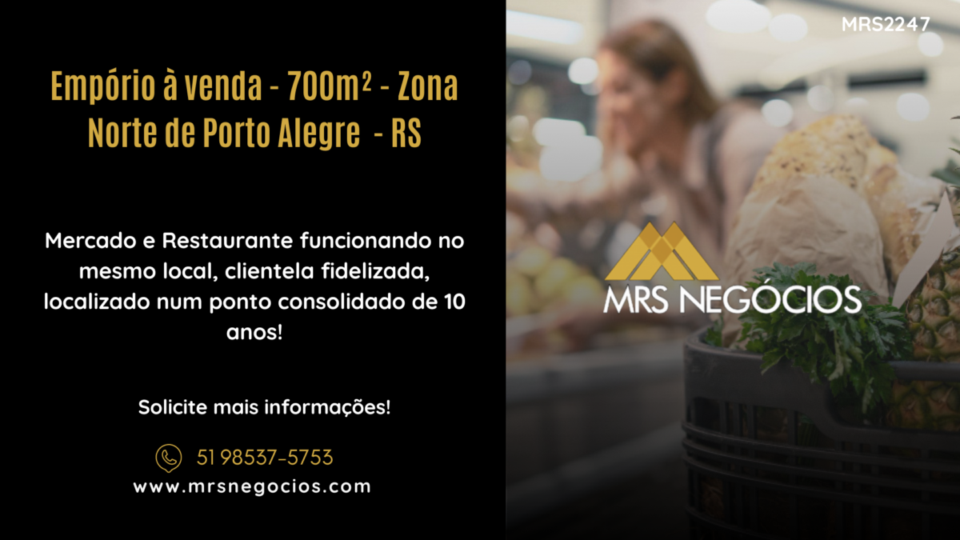 Empório à venda – 700m² – Zona Norte de Porto Alegre  – RS