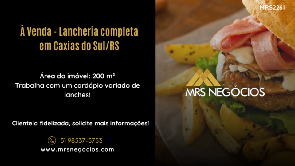 À Venda – Lancheria completa em Caxias do Sul/RS