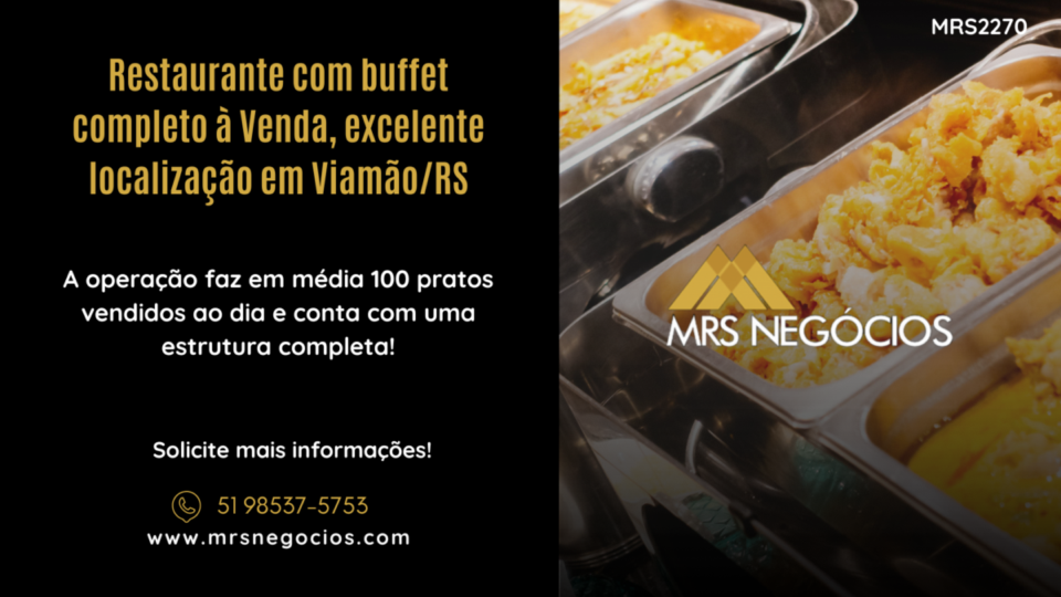 Restaurante com buffet completo à Venda, excelente localização em Viamão/RS