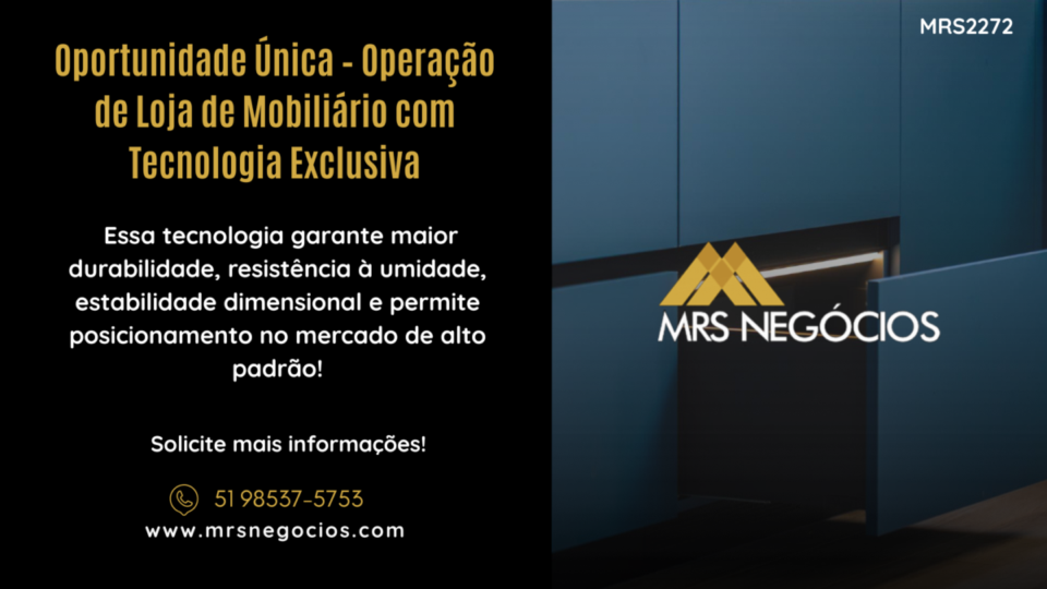 Oportunidade Única – Operação de Loja de Mobiliário com Tecnologia Exclusiv