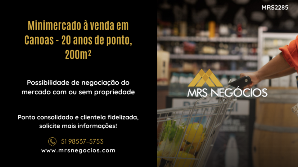 Minimercado à venda em Canoas – 20 anos de ponto, 200m²