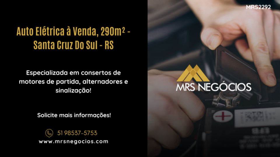 Auto Elétrica à Venda, 290m² – Santa Cruz Do Sul – RS