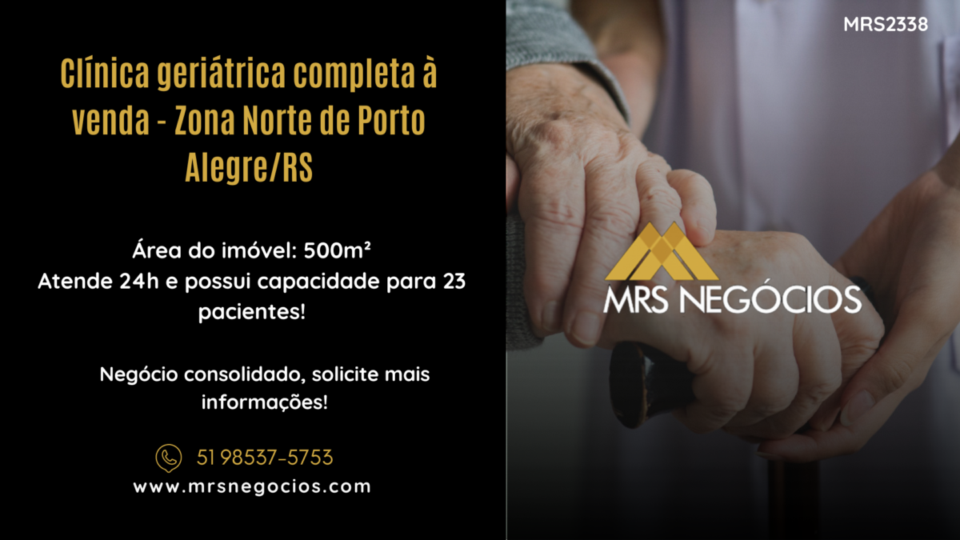 Clínica geriátrica completa à venda, 500m² – Zona Norte de Porto Alegre/RS