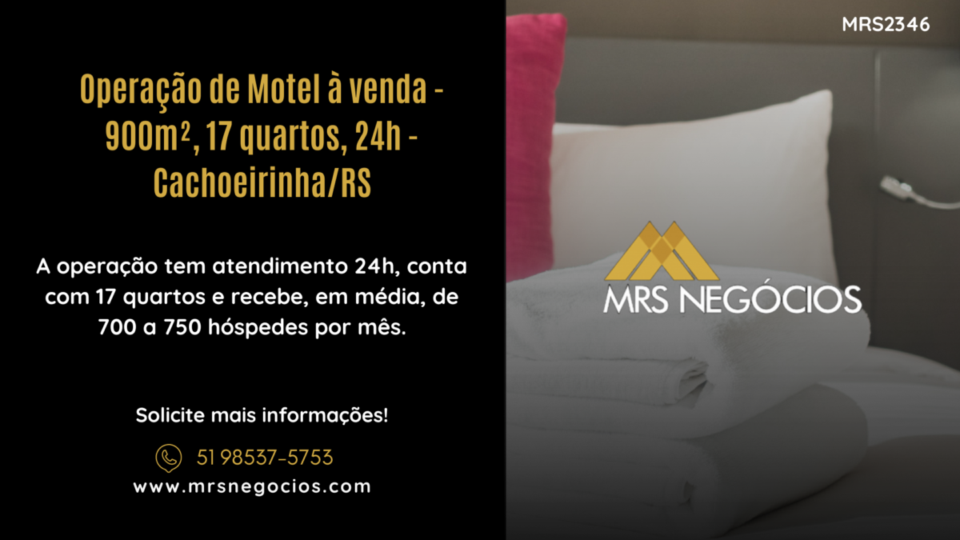 Operação de Motel à venda – 900m², 17 quartos, 24h – Cachoeirinha/RS