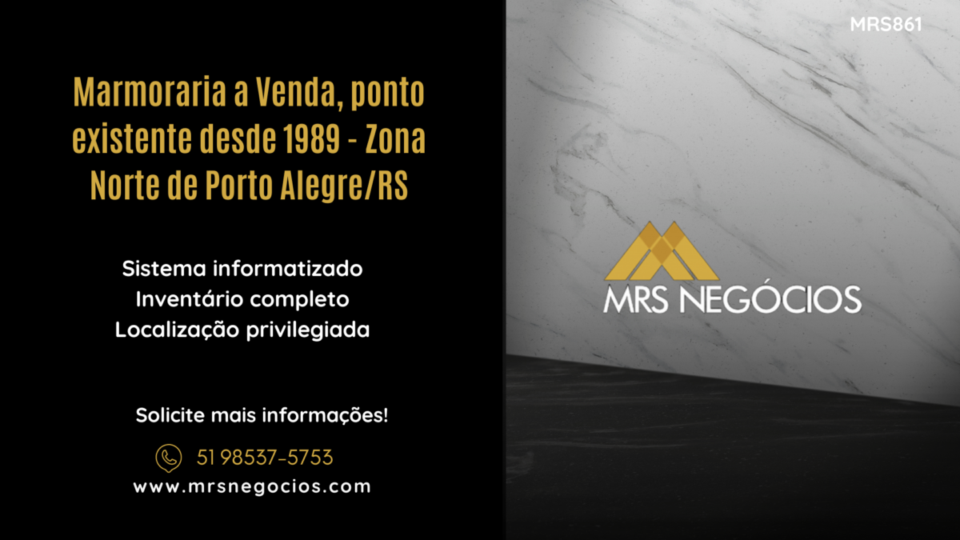 Marmoraria a Venda, ponto existente desde 1989 – Zona Norte de Porto Alegre