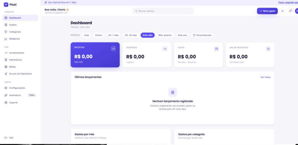 Vendo SaaS de Gestão Financeira Completo  Fluxi  Código-Fonte  Sistema P