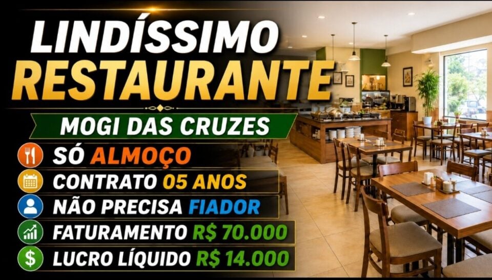 OPORTUNIDADE ÚNICA RESTAURANTE ALACARTE  PONTO TURÍSTICO DE MOGI DAS CRUZES