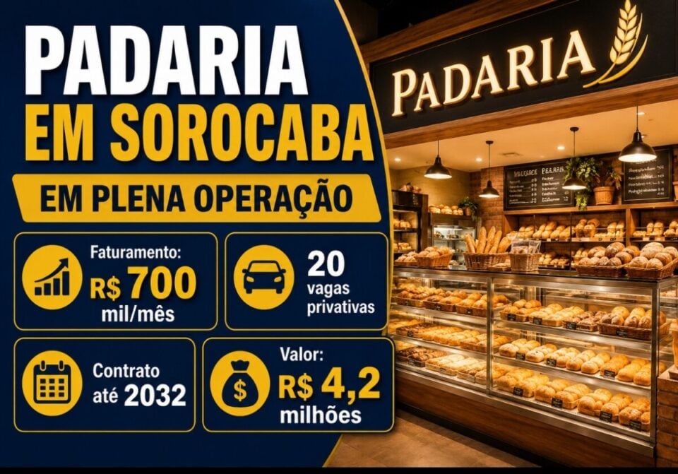 EXCEPCIONAL OPORTUNIDADE PADARIA À VENDA EM SOROCABA – SP