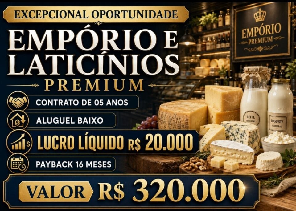 EMPÓRIO DE QUEIJOS E PRODUTOS SELECIONADOS À VENDA