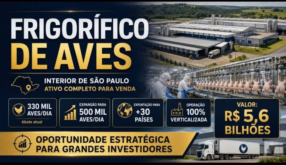 ATIVO NO SEGUIMENTO PROTEÍNA ANIMAL FRIGORÍFICO DE AVES INTERIOR DE SP