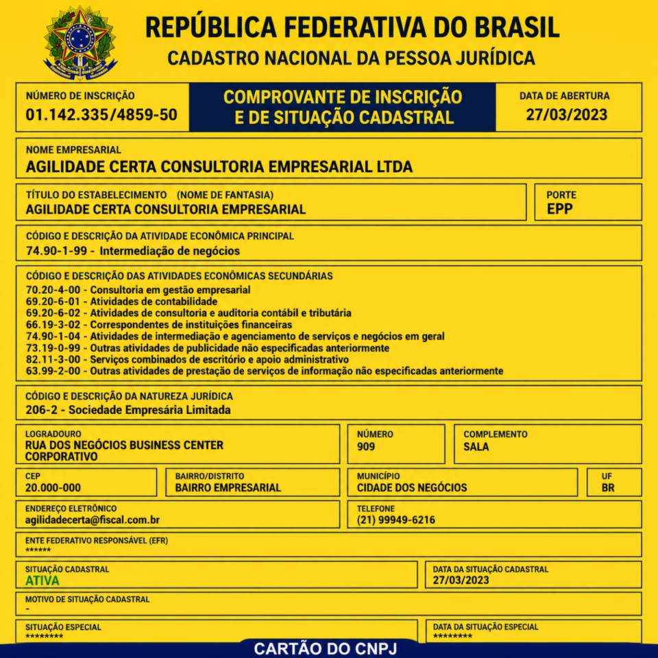 Venda de empresas CNPJ