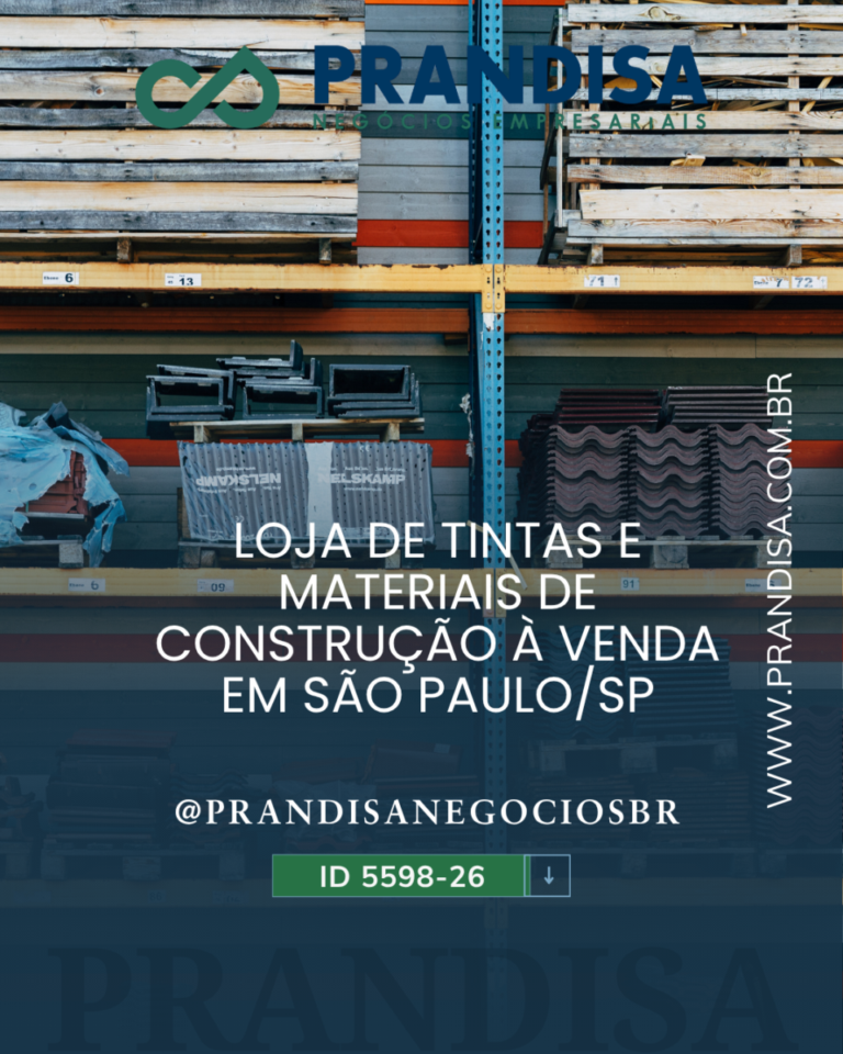 ID 2298-26 Loja de tintas e materiais de construção à venda em São Paulo SP