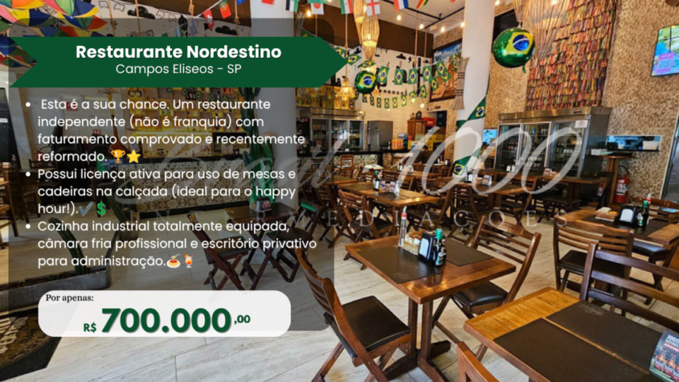 Restaurante Nordestino localizado em Campos Eliseos