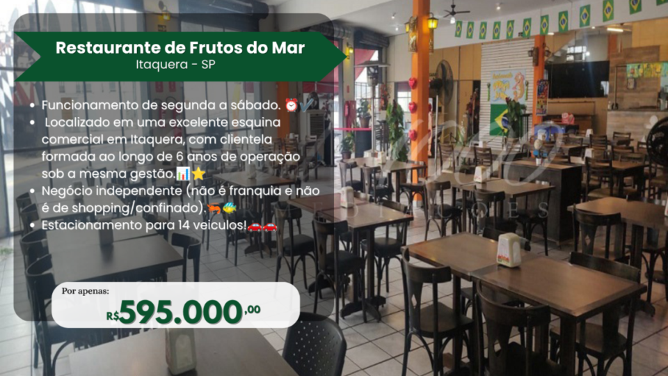 Restaurante de Frutos do Mar localizado em Itaquera