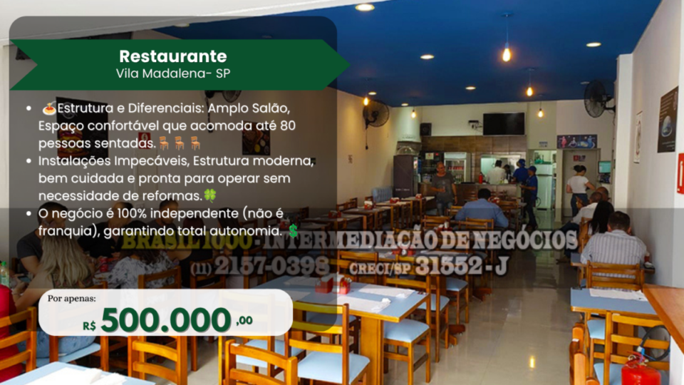 Restaurante na Vila Madalena, SP