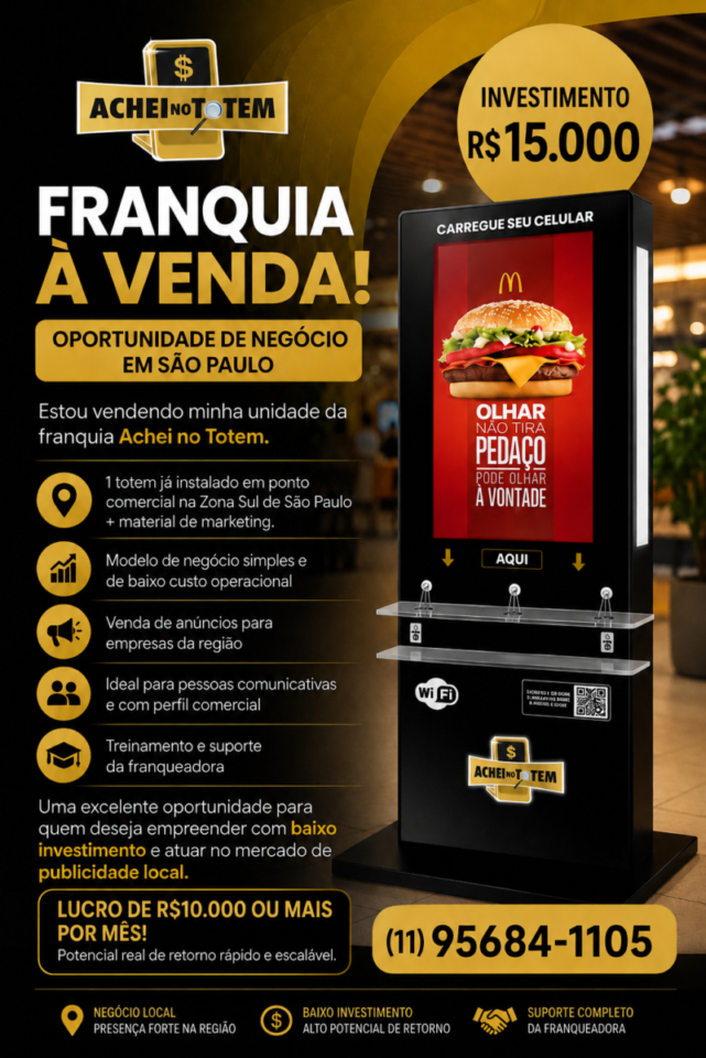 Oportunidade Franquia Achei no Totem
