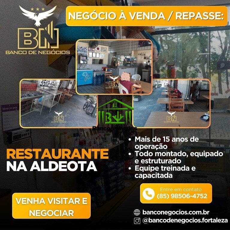 Vendo Restaurante na Aldeota 15 anos em operação no Ceará – 2375