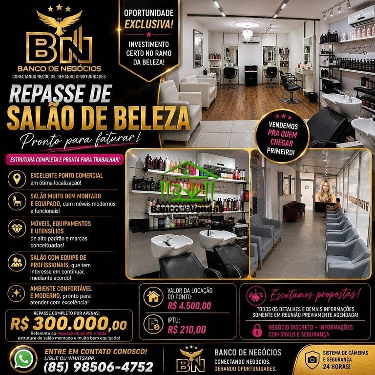 Oportunidade de Salão Com Equipe e Faturando no Ceará – 3025