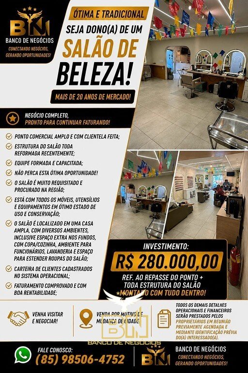 Repasso Ótimo e Tradicional Salão de Beleza – 3028