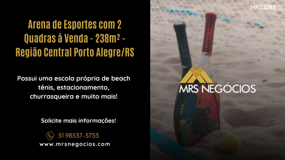 Arena de Esportes com 2 Quadras à Venda – 238m² – Região Central Porto Aleg