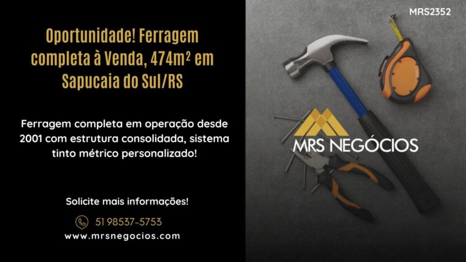 Oportunidade Ferragem completa à Venda, 474m² em Sapucaia do Sul/RS