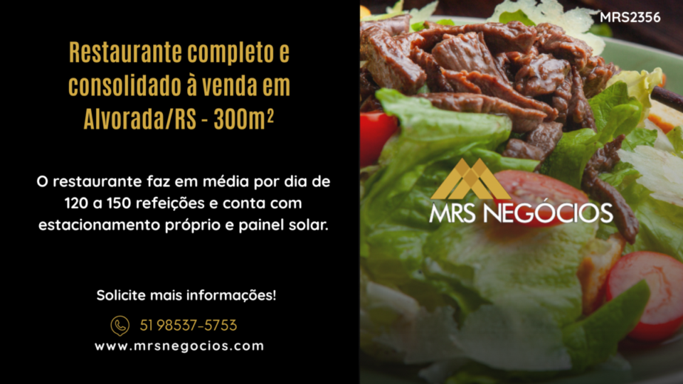 Restaurante completo e consolidado à venda em Alvorada/RS – 300m²