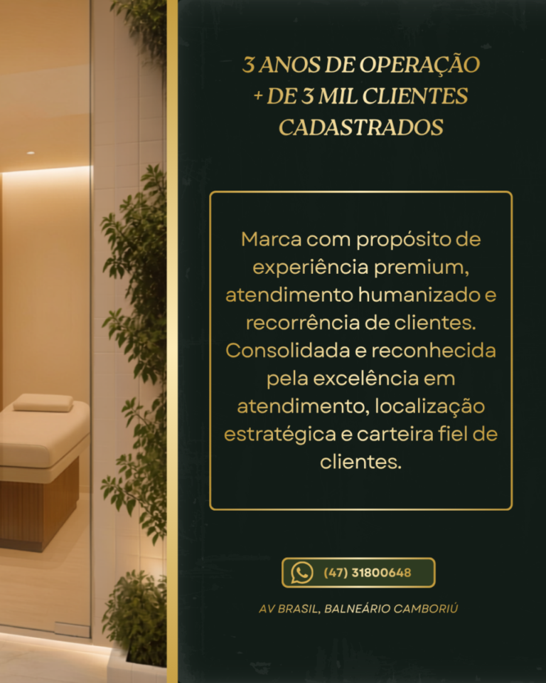 Clínica de Estética e Depilação Lucrativa em Operação