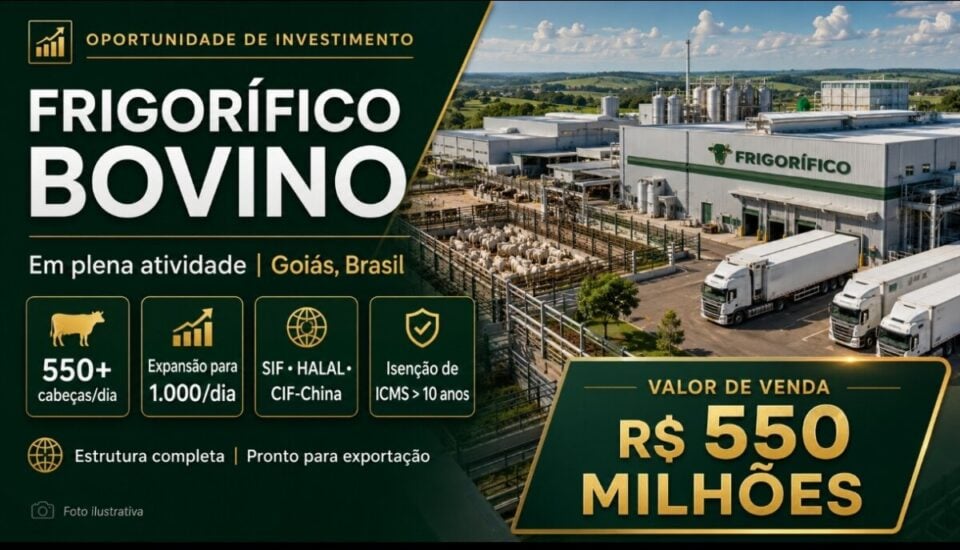 OPORTUNIDADE ESTRATÉGICA NO AGRONEGÓCIO FRIGORÍFICO BOVINO A VENDA