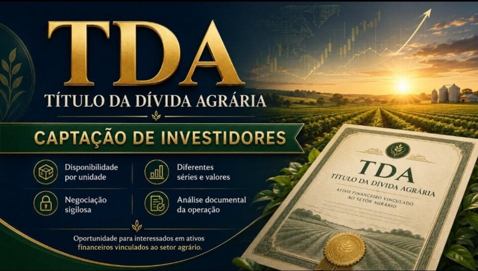 OPORTUNIDADE EXCLUSIVA TÍTULOS DA DÍVIDA AGRÁRIA DISPONÍVEL PARA VENDA