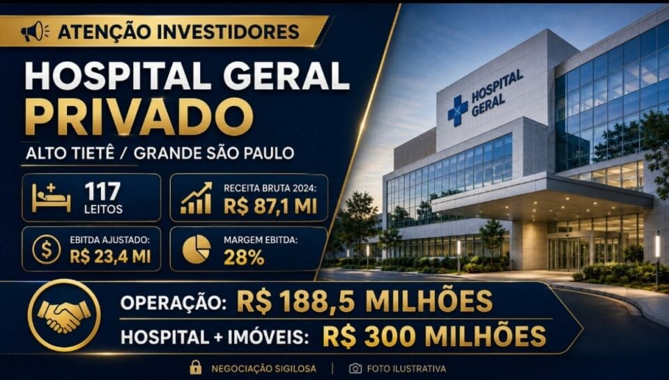 OPORTUNIDADE NO RAMO HOSPITALAR   À VENDA   SP