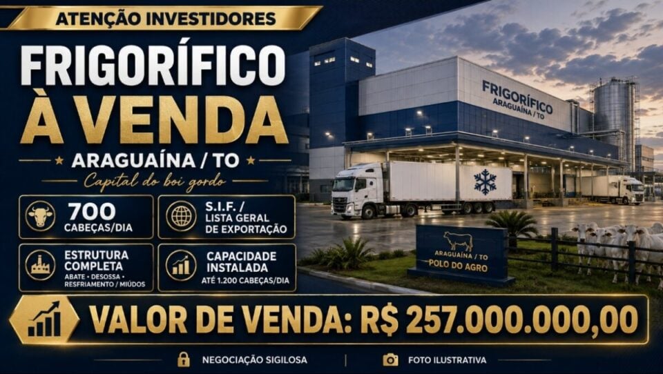 OPORTUNIDADE DE AQUISIÇÃO FRIGORÍFICO NA REGIÃO NORTE DO PAIS