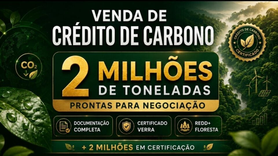 OPORTUNIDADE EXCLUSIVA VENDA DE CRÉDITOS DE CARBONO
