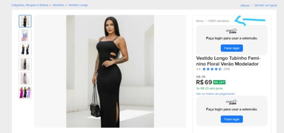 E-comemerce Moda Feminina MERCADO LIVRE FULL/FLEX COLETA Alto faturame