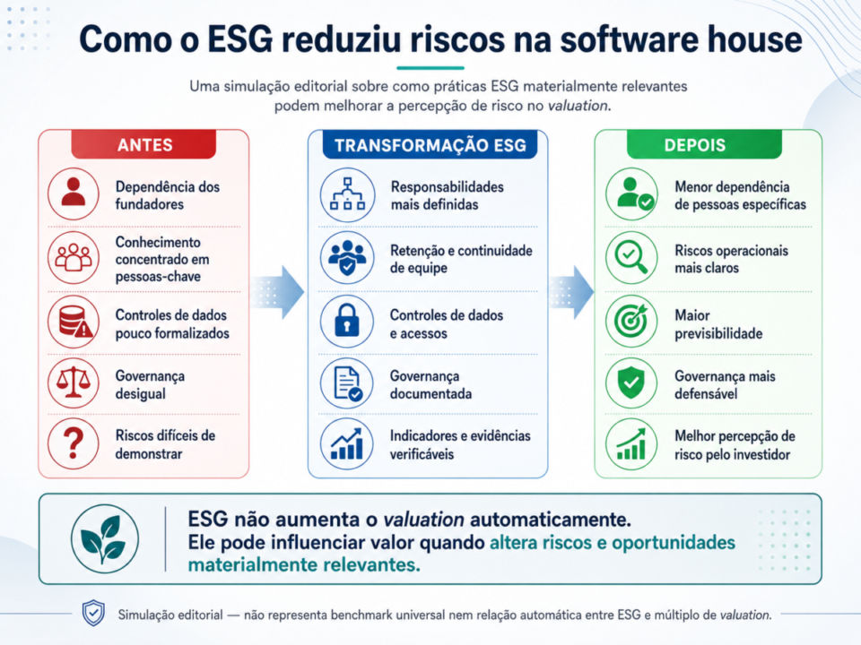 Estudo de Caso: ESG Multiplicou o Múltiplo de Valuation — Software House — Recife ESG no valuation de empresas de software