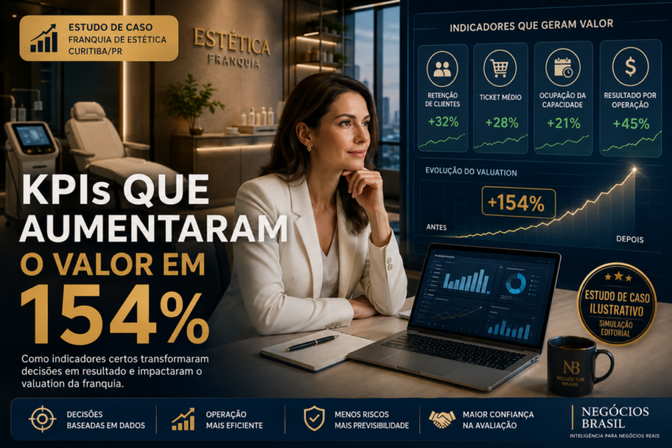 Estudo de Caso: KPIs que Aumentaram o Valor em 154% — Franquia de Estética — Curitiba