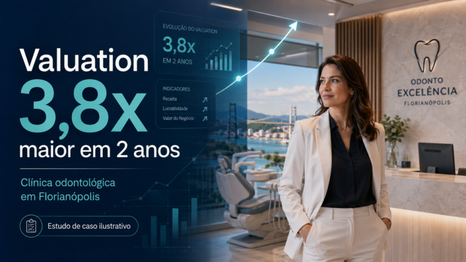 Estudo de Caso: Valuation 3,8x Maior em 2 Anos — Clínica Odontológica em Florianópolis