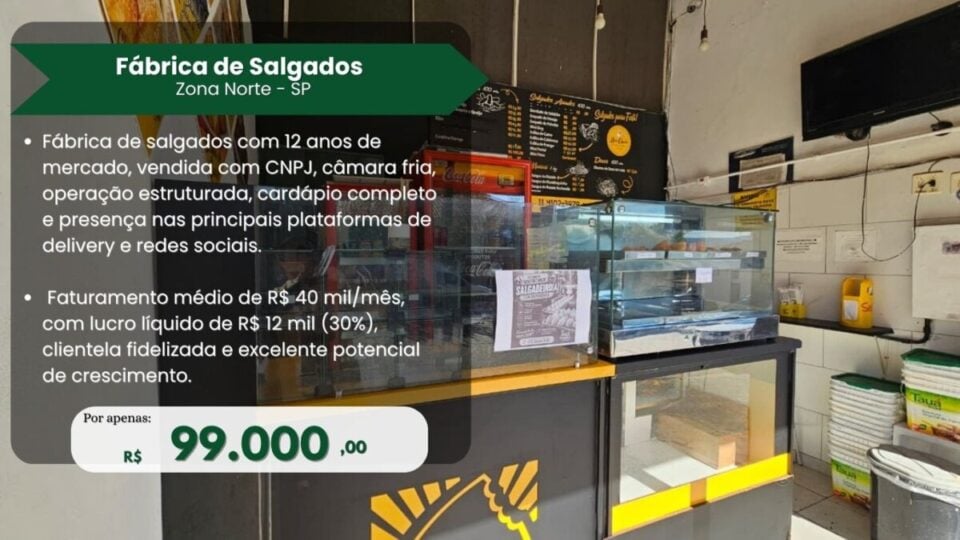 Fábrica de Salgados na Zona Norte