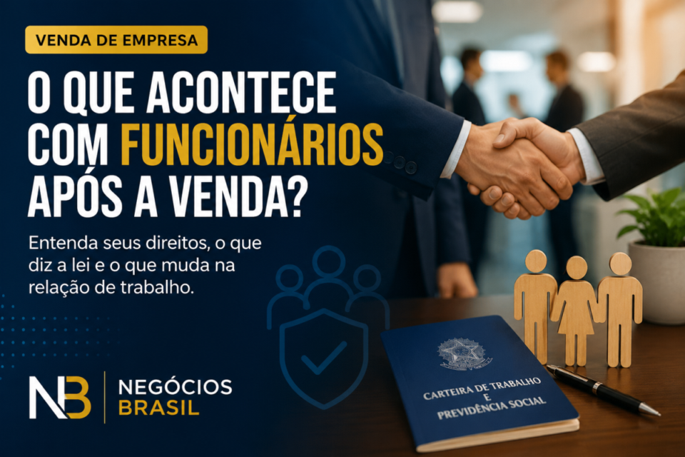 O que acontece com meus funcionários após a venda?