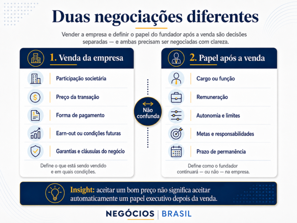 Posso continuar trabalhando depois de vender minha empresa? Posso continuar trabalhando depois de vender minha empresa?