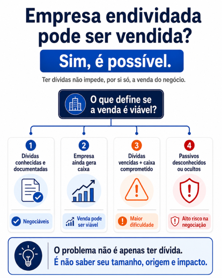 Posso vender minha empresa mesmo estando endividada? vender empresa endividada